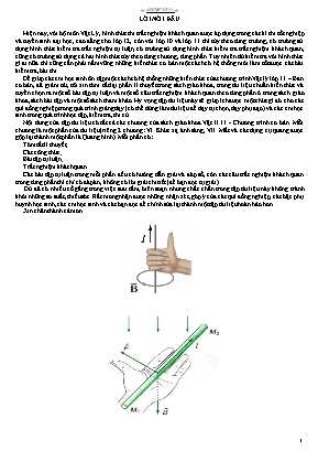 Đề cương ôn tập môn Vật lý Khối 11